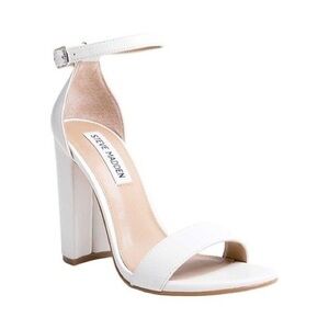 ๐STEVE MADDEN๐ Carrson ankle strap heeled sandals white